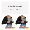 Sauna Suit For Women Sweat Body Shaper Waist Trainer Long Sleeve Zipper Shirt ( Buy A Size Up ) - XL