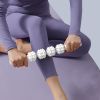 1pc Fitness Training Yoga Massage Roller; Massage Stick; Muscle Massager For Relieving Muscle Soreness; Muscle Pain; Back Pains; Calves - 3 Wheels Of