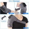 3-In-1 Heated Knee Massager Shoulder Heating Pads Elbow Brace with 3 Level Vibration and Heating Modes for Pain Stress Relief - Grey
