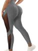 Honeycomb Mesh Contrast Leggings, Sporty Skinny High Waist Lifting Yoga Leggings, Women's Clothing - Black - XL(12)