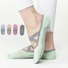 Yoga Grip Bottom Socks, Breathable Comfortable Toe Split Pilates Socks With Non-Slip Cushion - Blue