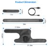 3-In-1 Heated Knee Massager Shoulder Heating Pads Elbow Brace with 3 Level Vibration and Heating Modes for Pain Stress Relief - Grey