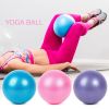 Mini Exercise Pilates Yoga Balls Small Bender For Home Stability Squishy Training Physical Therapy Improves Balance With Inflatable Straw 9.8 Inch - B
