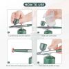 Oxygen Injector Mini Air Compressor Kit Air-Brush Paint Spray Gun Airbrush For Nail Art Tattoo Craft Cake Nano Fog Mist Sprayer - green