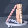 1pc Fitness Training Yoga Massage Roller; Massage Stick; Muscle Massager For Relieving Muscle Soreness; Muscle Pain; Back Pains; Calves - 3 Wheels Of