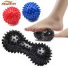 Hedgehog Massage Ball Spiky Peanut Ball Stress Reflexology Trigger Point Massage Balls for Arm Leg Back Feet Hand Muscle Massage - Set C-3Pcs