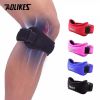 Aolikes 1pc Adjustable Knee Strap; Patellar Tendon Pressurized Protector; Support Slider Pad Guard For Badminton Running - Red