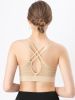 Breathable Mesh Wire-free Sports Bra, Stretchy High Impact Yoga Fitness Gym Cropped Top, Women's Activewear - Fuchsia - L